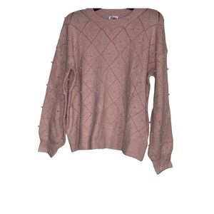 Pulse•Blush Pearl Design Sweater